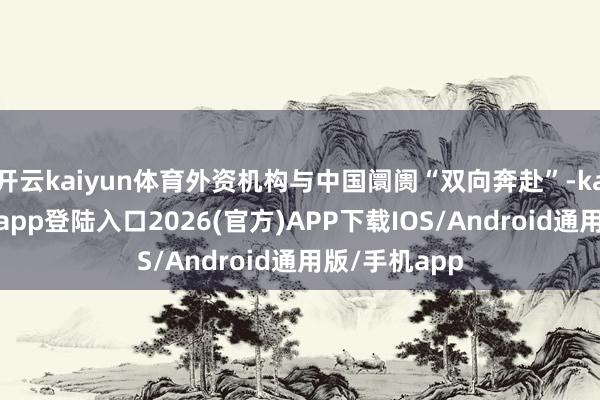 开云kaiyun体育外资机构与中国阛阓“双向奔赴”-kai云体育网页app登陆入口2026(官方)APP下载IOS/Android通用版/手机app